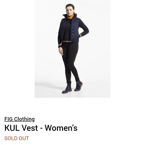 FIG Navy Suede Velvet Feel Vest - Picture 7 of 8